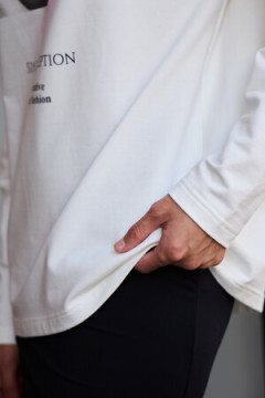 Лонгслив оверсайз с принтом