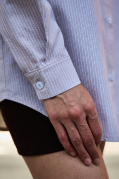 Рубашка оверсайз в полоску хлопковая