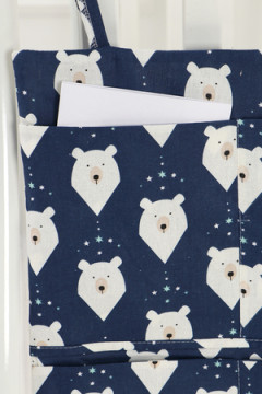 Органайзер в кроватку ККР/белый-мишка-синий
