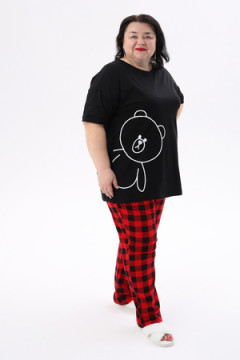 Пижама с брюками больших размеров Мишка