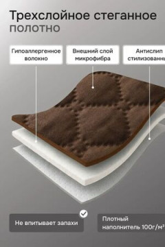 Дивандек на диван угловой, 2 шт антискользящие 210х90/160х90 (Марлин)