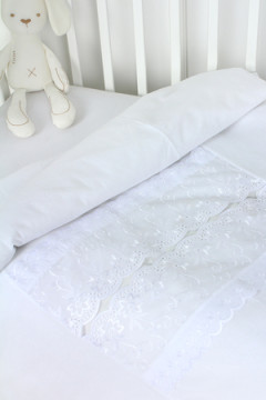 Пододеяльник белый с шитьем на выписку ПОД-ВЫШ