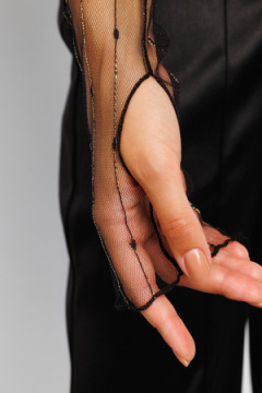 Лонгслив сетка с топом 366BLK