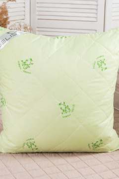 Подушка "Бамбук" тик на молнии лебпух+бамбук,стег,лента,сумка(Н)