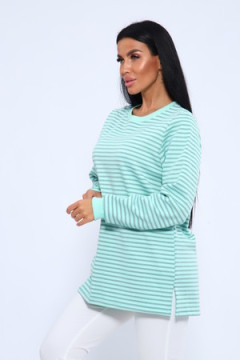 Свитшот 375709 в полоску повседневный трикотажный