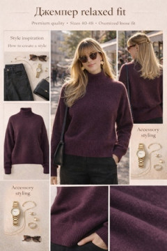 Джемпер relaxed fit арт. 1896-1