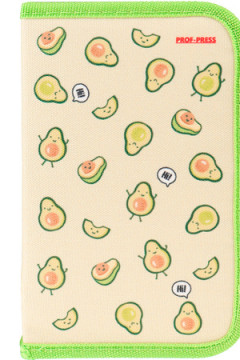 Пенал 1-секц, печать на ткани, большой, с отк.планкой АВОКАДИКИ (ПН-3059) (190х115)