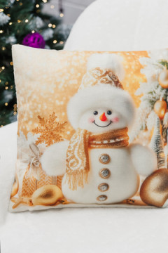 Наволочка декоративная новогодняя 2 шт рогожка