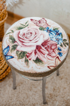 Подушка для мебели Сидушка на табурет круглая