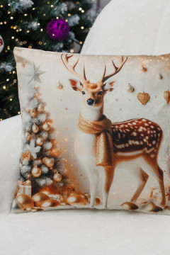 Наволочка декоративная новогодняя 2 шт рогожка