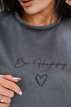 Свитшот из мягкой эко замши