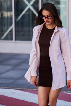 Рубашка оверсайз в полоску хлопковая