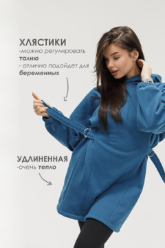 Туника теплая с капюшоном и хлястикамии