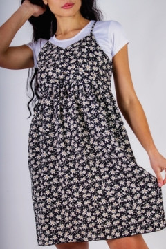 Сарафан с кокеткой+Футболка арт. 8686