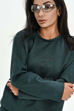 Свитшот из мягкой эко замши