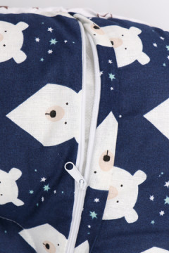 Кокон-гнездышко арт. КОГЗ-01/белый-мишка-синий