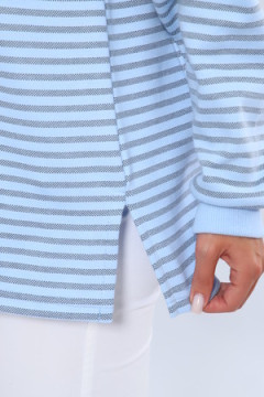 Свитшот 375709 в полоску повседневный трикотажный