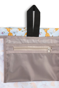 Мешок для обуви Лисы, голубой фон