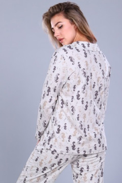 Пижама с брюками и рубашкой ТК-252. сер