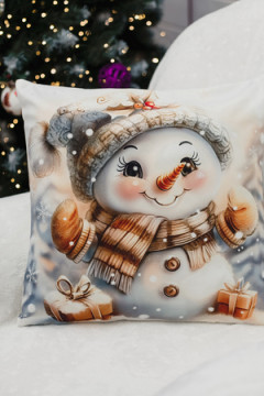 Наволочка декоративная новогодняя 2 шт 3D эффект велюр