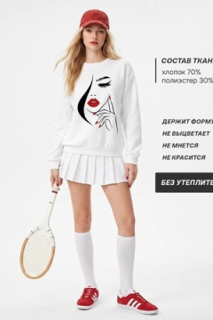 Толстовка Аниме-девушка-рука-черн-красн