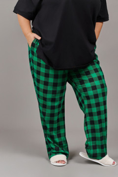 Пижама женская со штанами больших размеров (П-111б-однотонная)