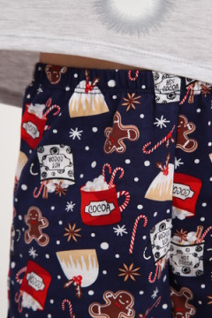 Пижама с шортами ПД-019-073 Кот Новый год