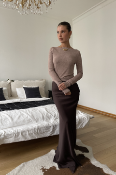 Лонгслив облегающий полупрозрачный с длинным рукавом