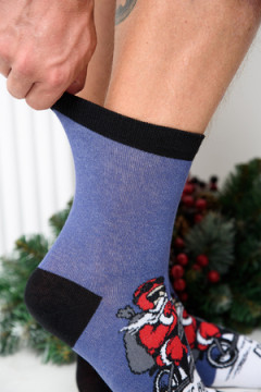 Носки стандарт Санта байкер