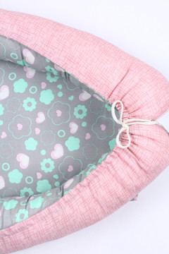 Кокон-гнездышко арт. КОГЗ/цветочки-розовый