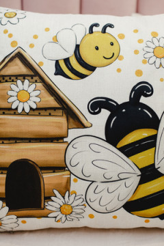 Наволочка декоративная декоративная 2шт рогожка Гном и Цветок