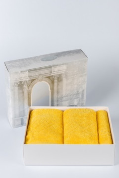 Полотенце в подарочном коробе Плэйт (3шт)