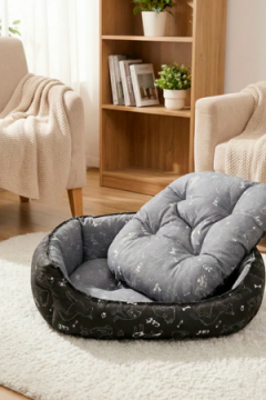 Лежанка для кошек и собак 50×60 с бортиками LDZB, бязь, 100% хлопок, износостойкая, Bio-Line