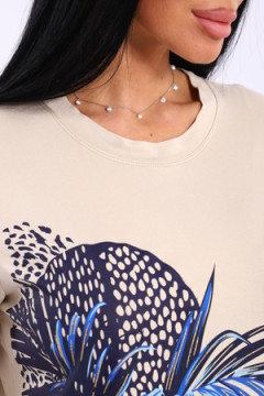 Костюм женский с брюками и футболкой из вискозы 394