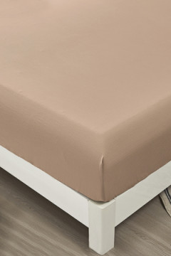 КПБ полукомплект простыня на резинке Борт 25 + 2 наволочки 70*70 мокко