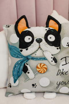 Наволочка декоративная декоративная Бульдог 45*45