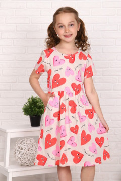 Платье Валентинка короткий рукав