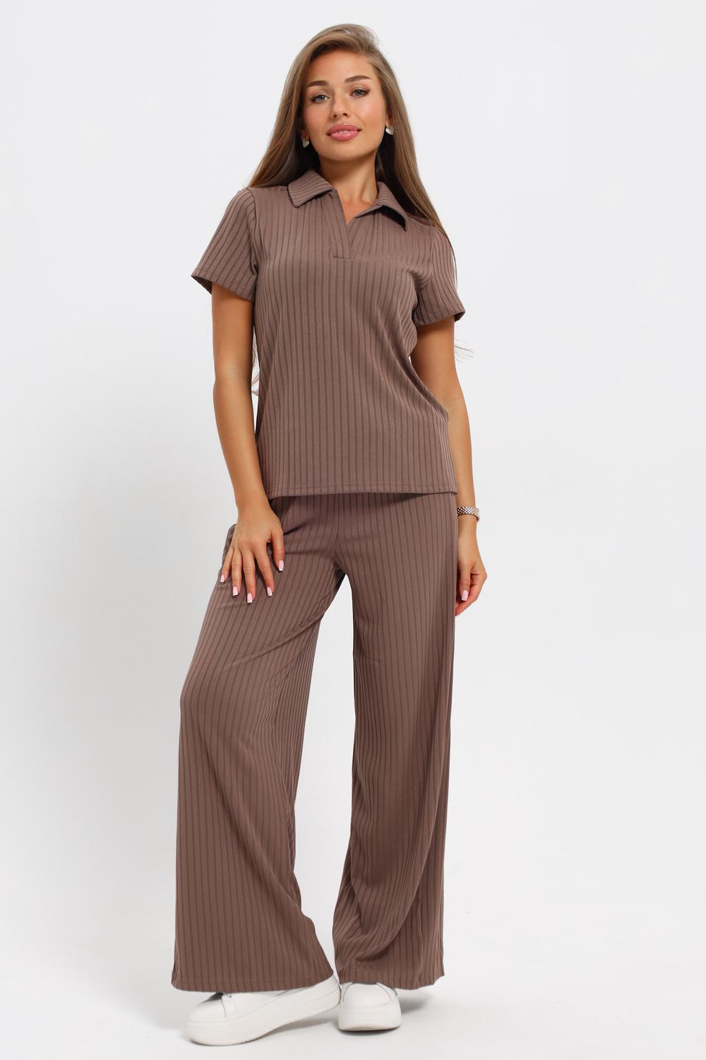 Костюм женский 26009 коричневый