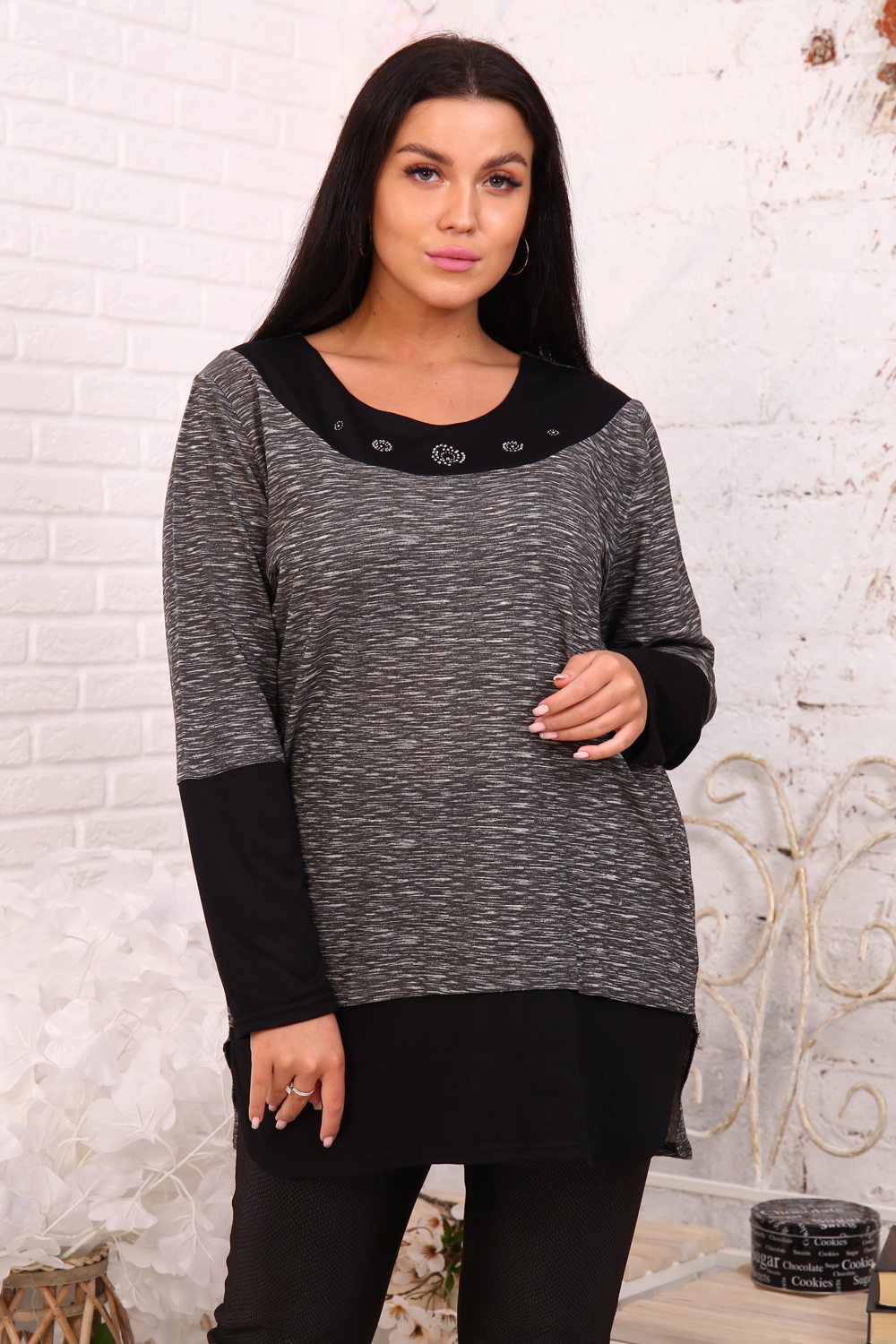 Туника 31508 коричневый