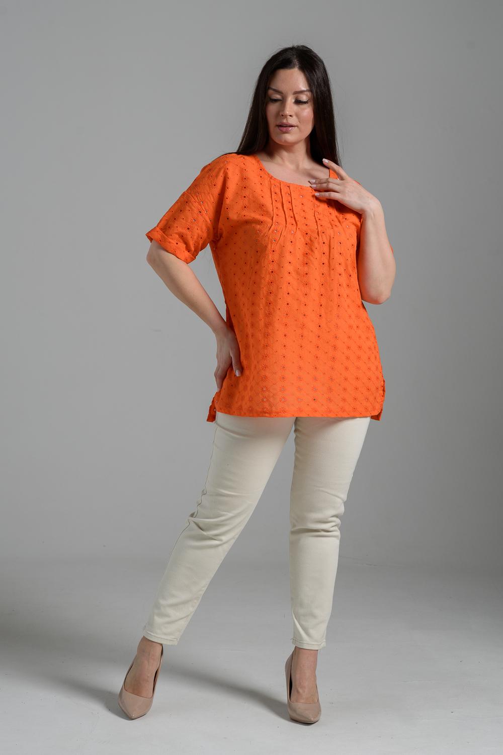 Туника женская 8477 оранжевый