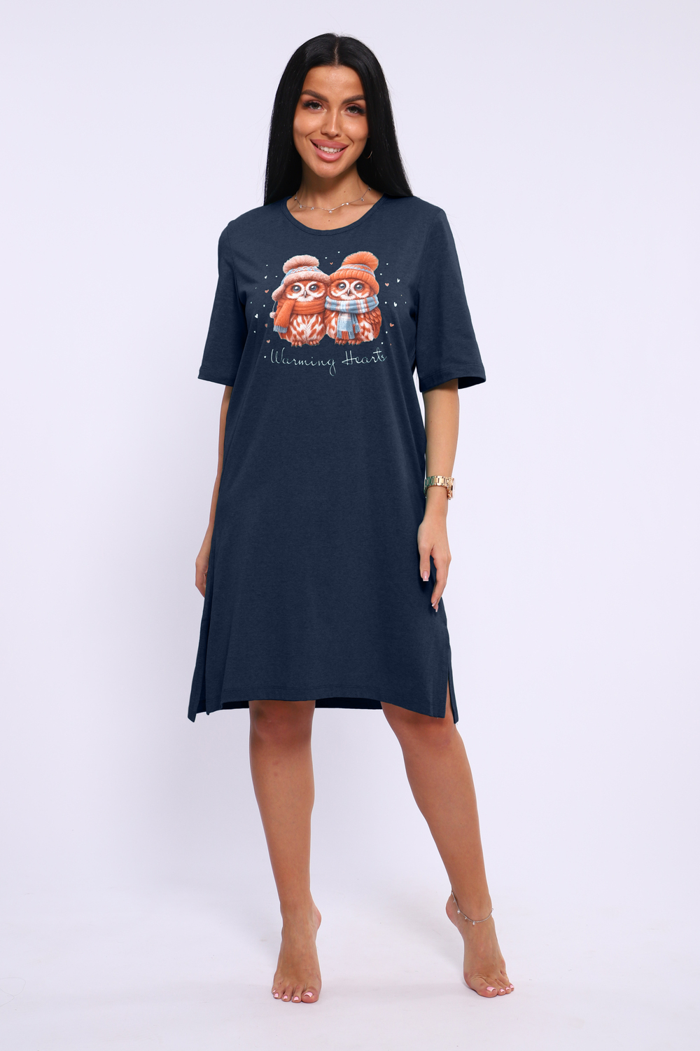 Ночная сорочка НС 525 чернильный