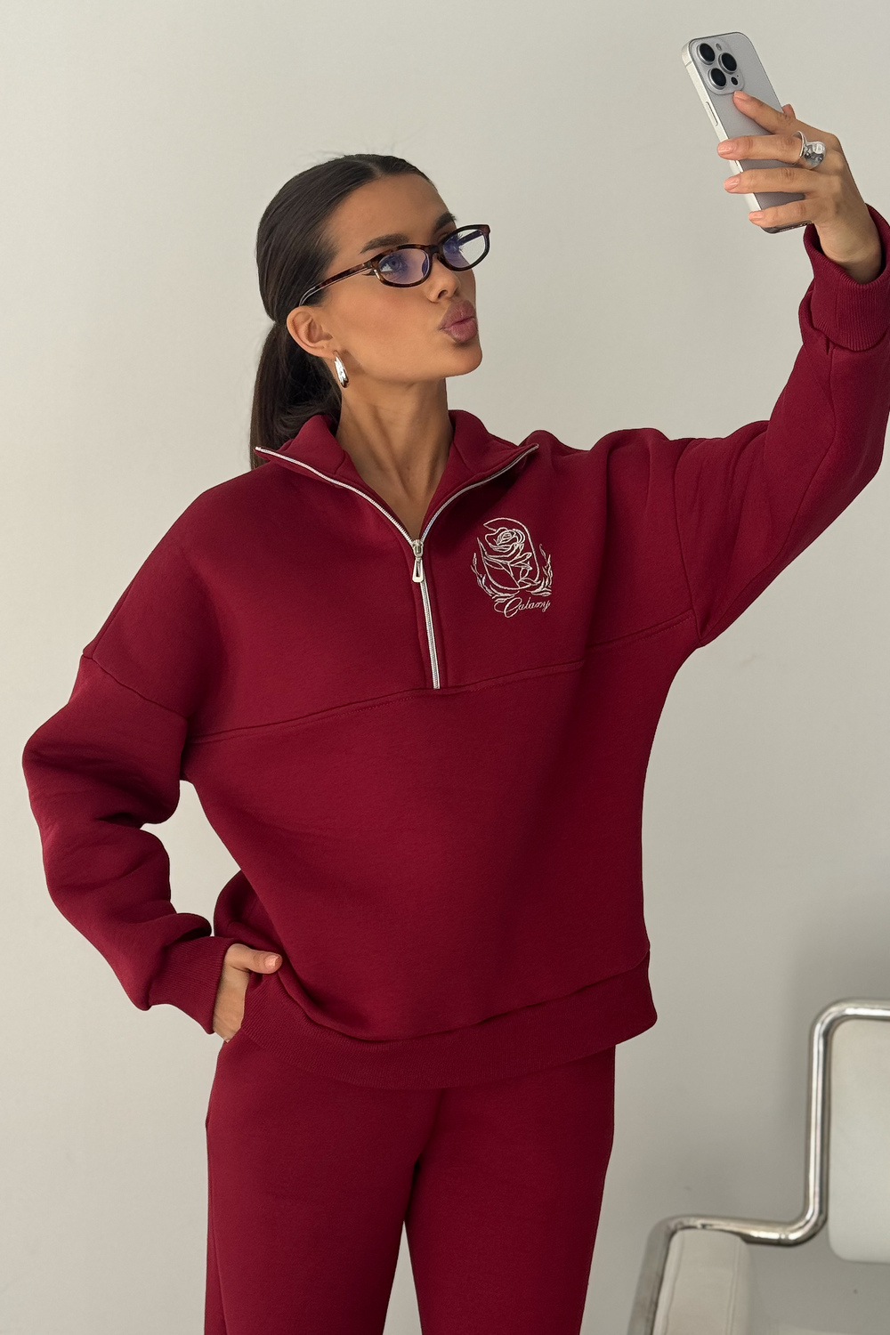 Галактика костюм женский бордо