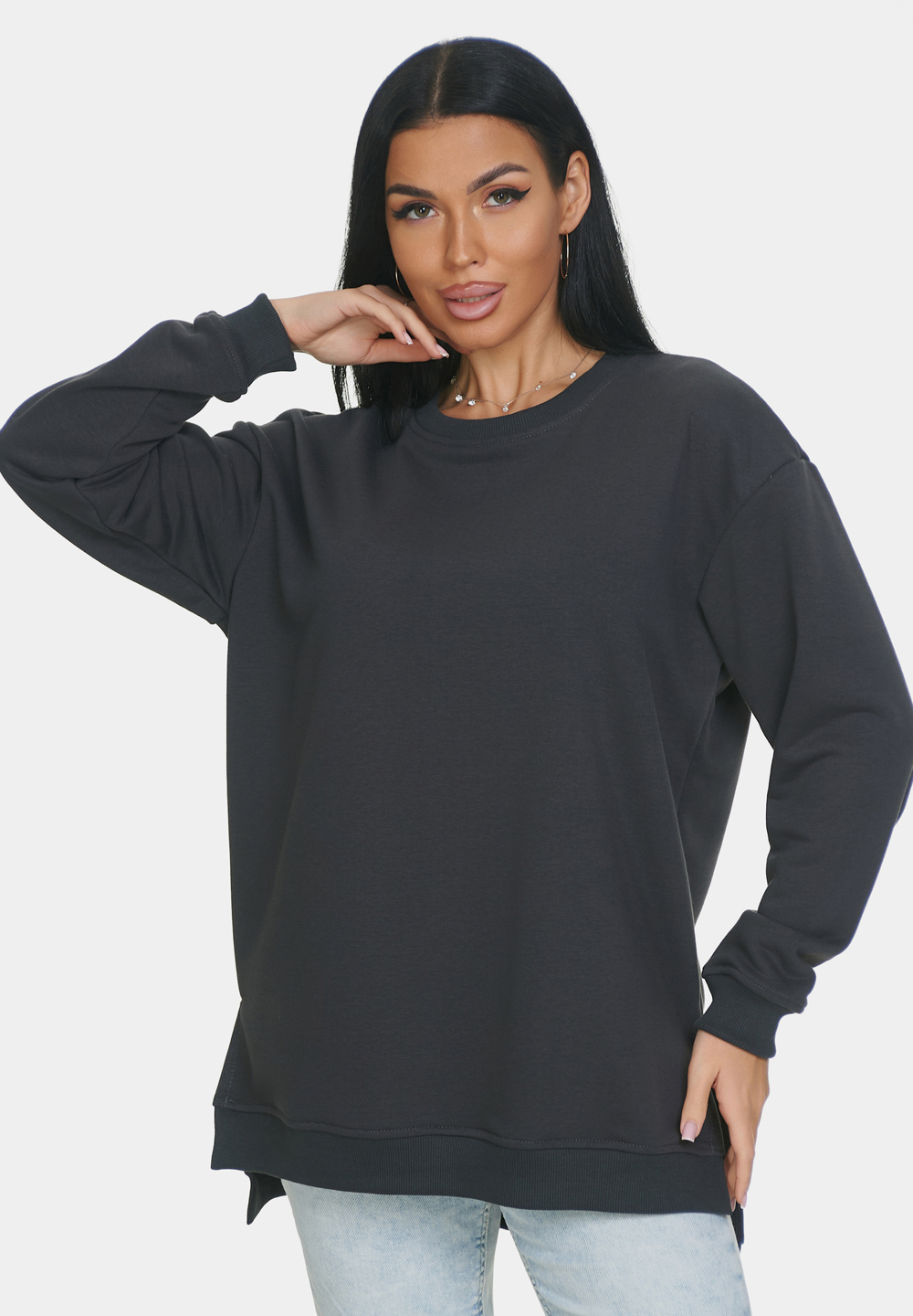 Кофта Ева темно серый