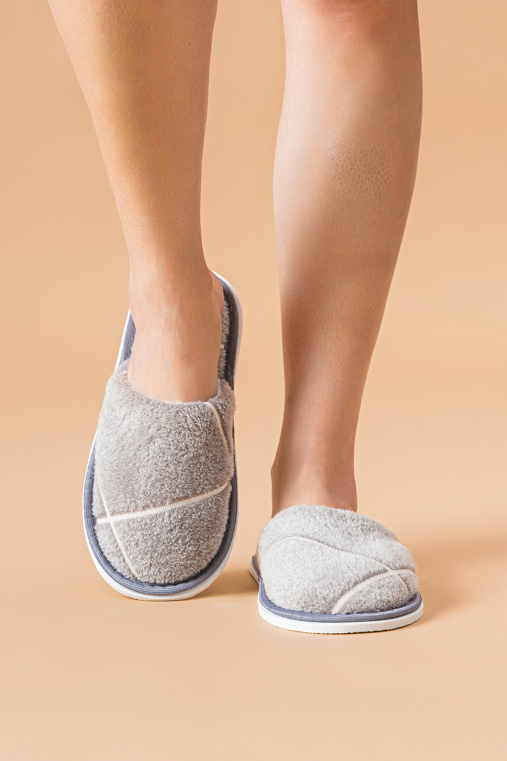 Тапки мужские МВТ квадрат/серый