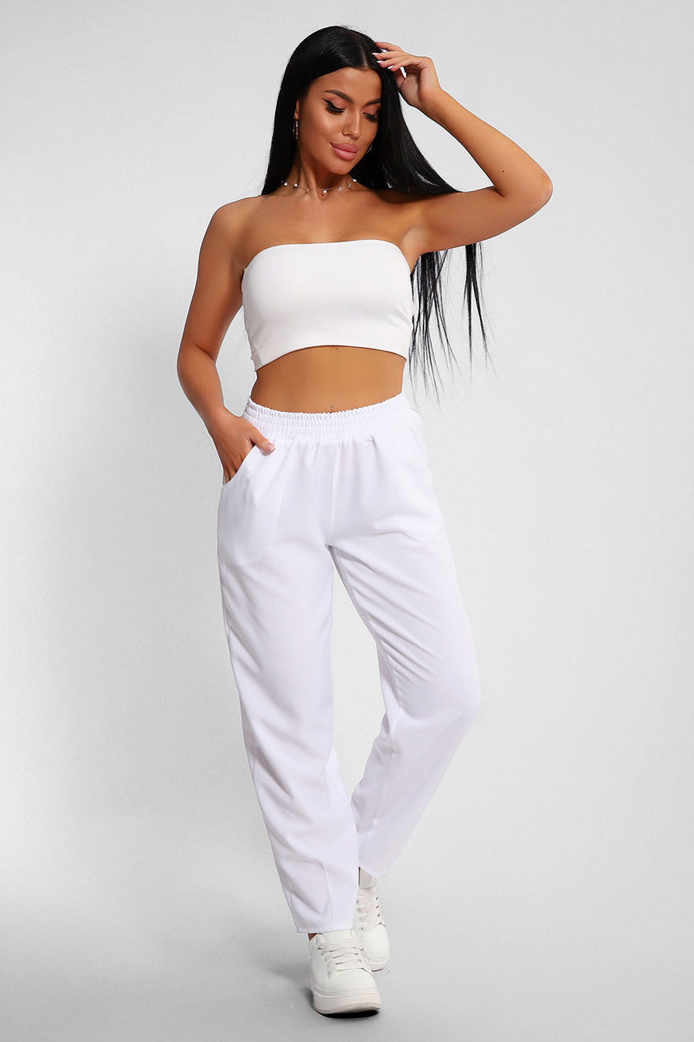 Брюки 32803 белый