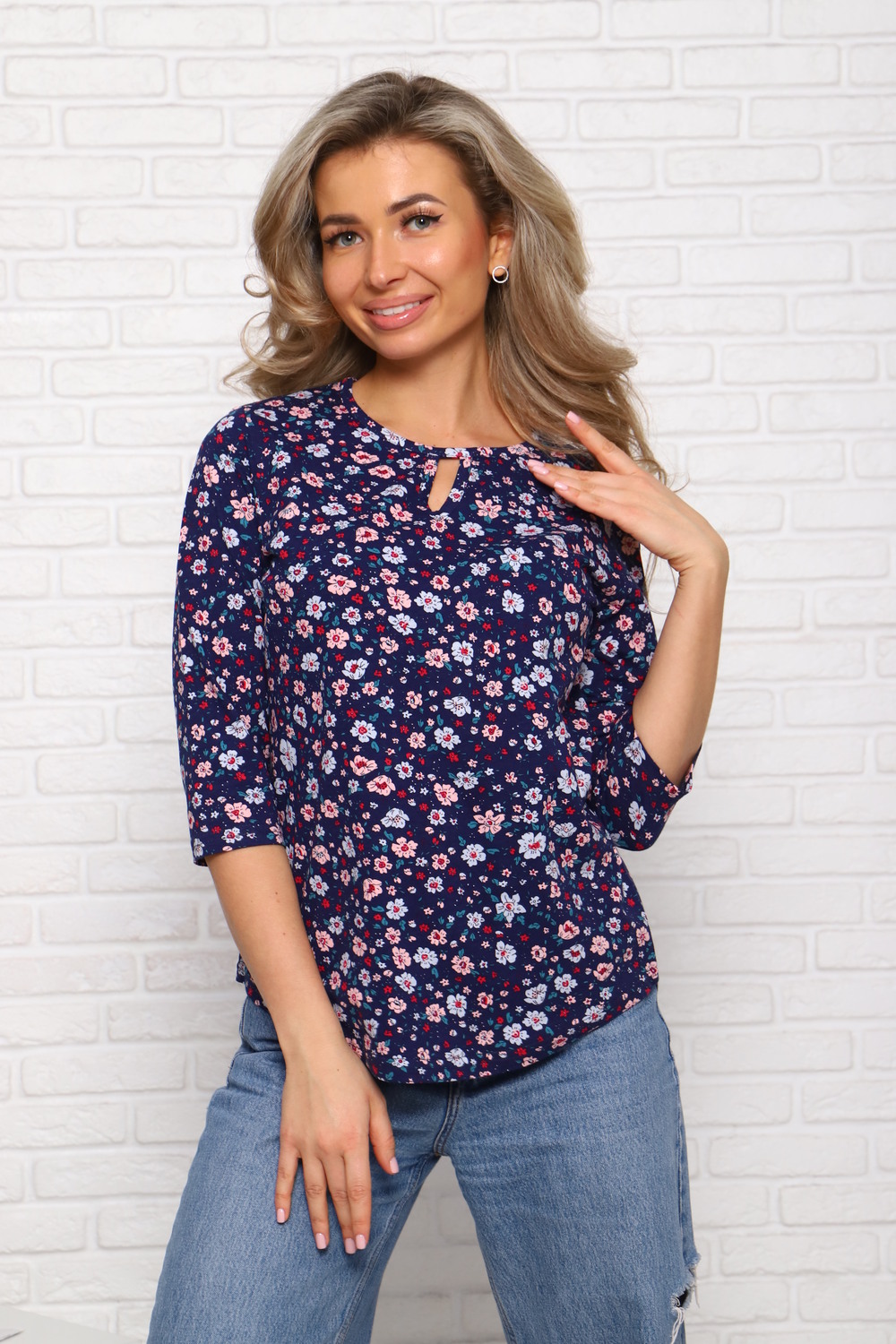 Туника женская 5724 мелкий цветок