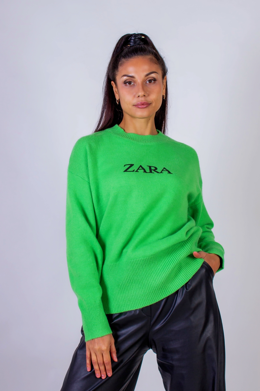 Теплая туника женская арт.1833 зеленый