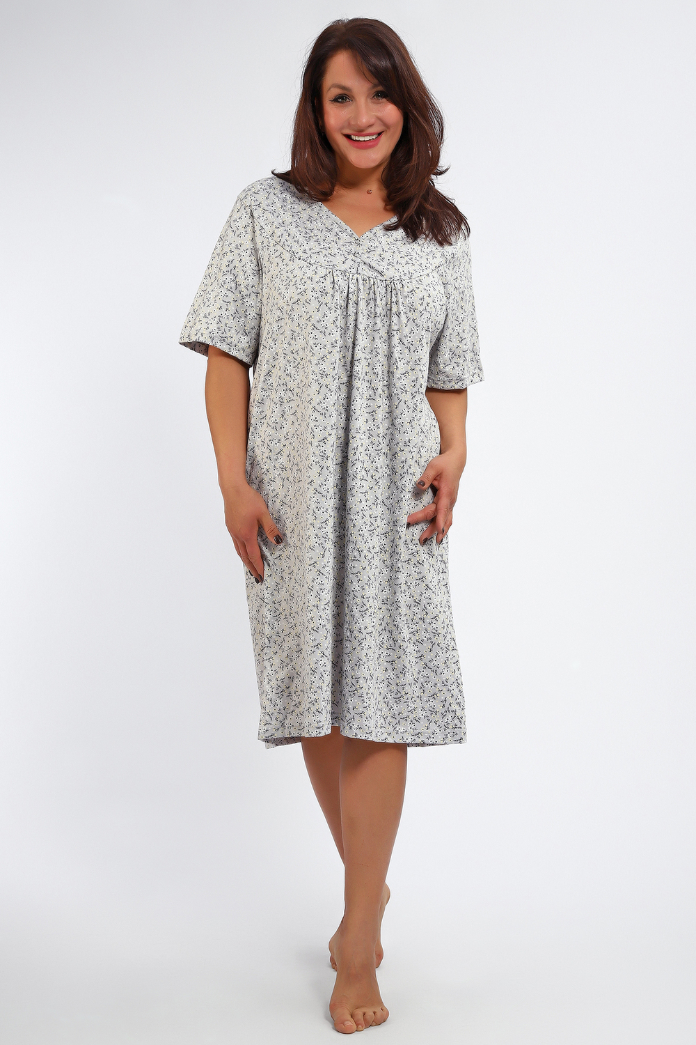 Сорочка 88126 серый